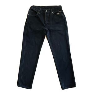 Vintage Harley-Davidson 90's Jeans 29" x 28.5"  Women 10 Petite Black Denim USA